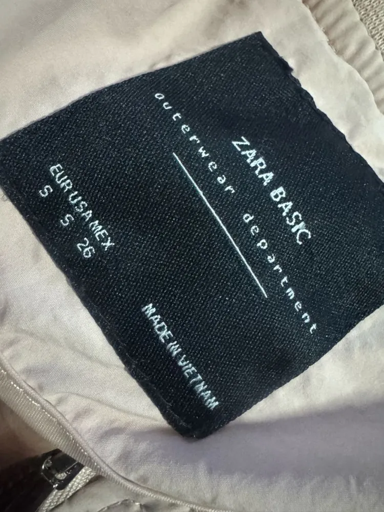여성 자라 ZARA 암 포켓 블루종 집업 자켓 연핑크 이미지