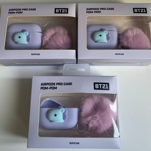 [새상품] BT21 베이비 망이 에어팟 프로 케이스 (로이체 정품 / 폼폼이 키링 포함) 이미지