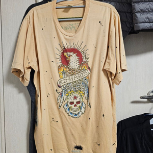 에드하디(Ed Hardy) 빈티지 이글 스컬 스와로브스키 반팔 티셔츠입니다 이미지