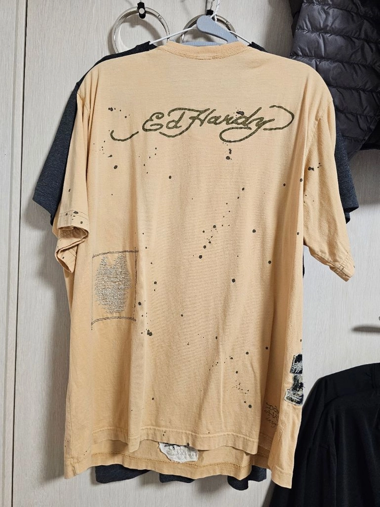 에드하디(Ed Hardy) 빈티지 이글 스컬 스와로브스키 반팔 티셔츠입니다 이미지