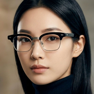 안경 하금테 세트 하쿠산 폭시브로우 레이븐티얼스플렉스 더블러버스 백산 안경 세트 이미지