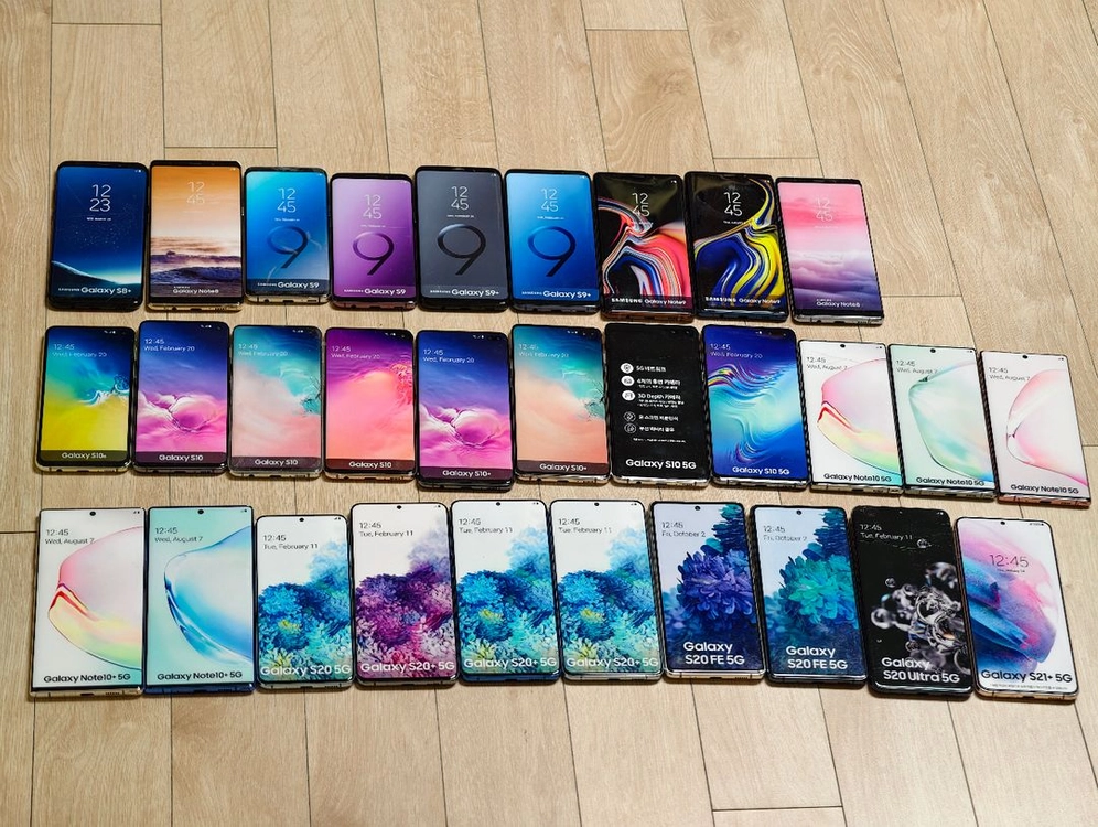 갤럭시 노트8, 노트9, 노트10, S8, S9, S10, S20, S21 목업 모형폰 이미지