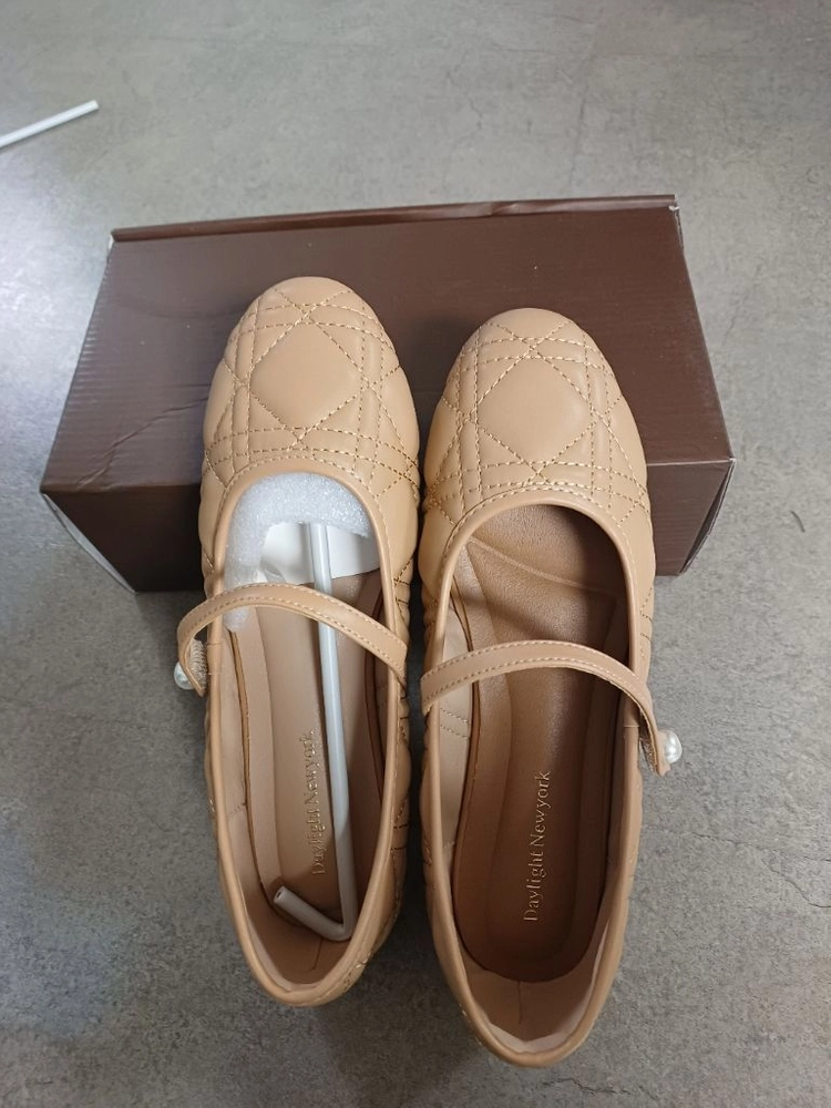 소가죽 베이지 까나쥬 플랫슈즈 이미지