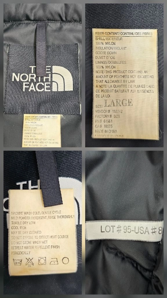 노스페이스 90S 오리지널 빈티지 눕시 패딩 조끼 / 남 L 블랙 이미지
