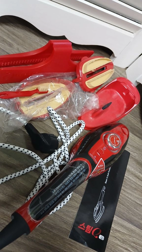 스팀큐 핸디 스팀 다리미 레드 풀구성 이미지