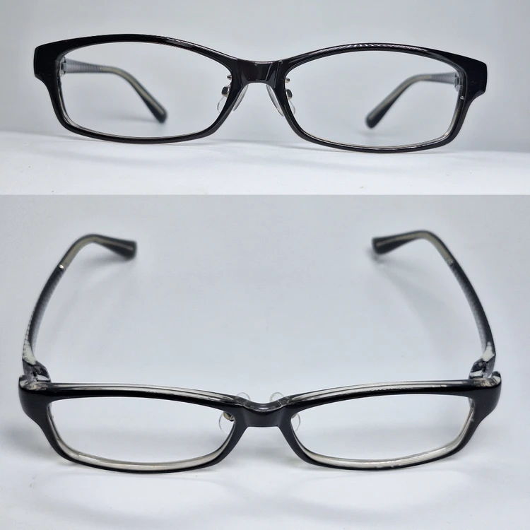 TR-601-1 안경테 안경 54mm 형상기억 플라스틱 뿔테 슬림 스퀘어 일본 수입 빈티지 레트로 Y2K 아메카지 이미지