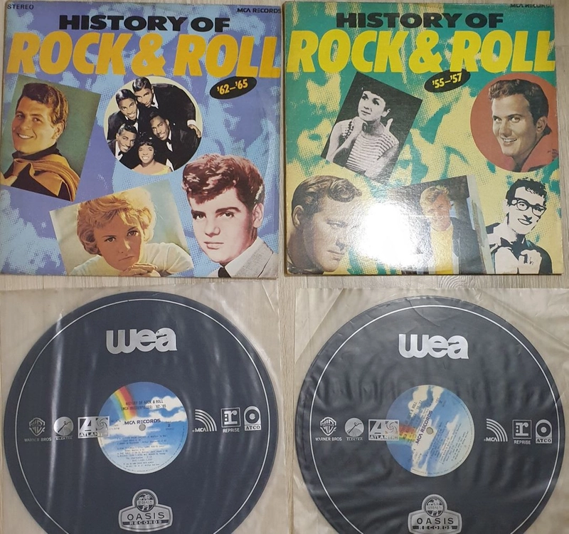 20세기 록큰롤 유행앨범 2장History of Rock & Roll 앨범 LP 2개 이미지