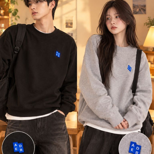 아더에러 시그니처 맨투맨 블랙/ 그레이 이미지