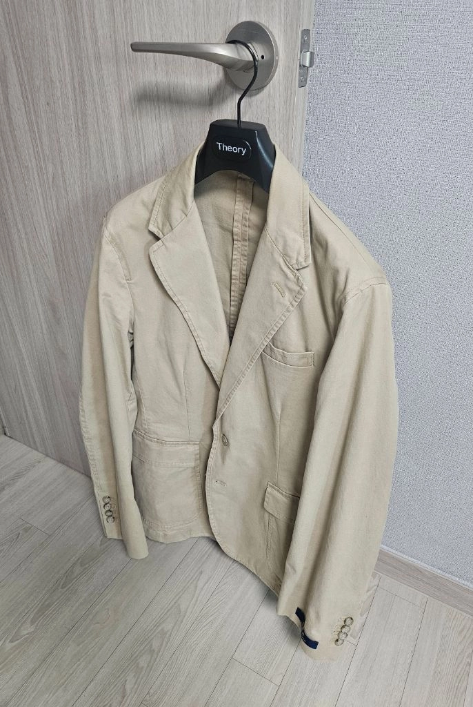 미착용) 폴로 치노 자켓 L 베이지 코튼 블레이저 이미지
