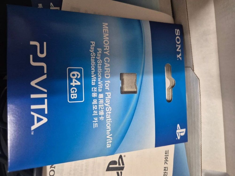 psvita 2세대 라이트블루/화이트 + 외장메모리 64GB 이미지
