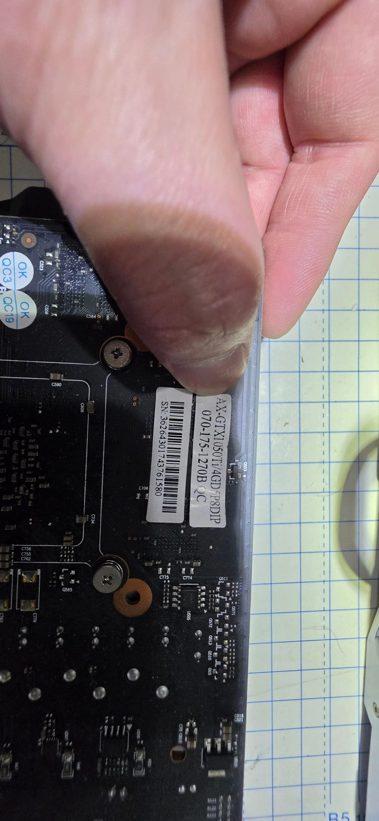 액슬 AXLE GTX1050Ti 4GB 무전원 싱글팬 그래픽카드 #1580 이미지
