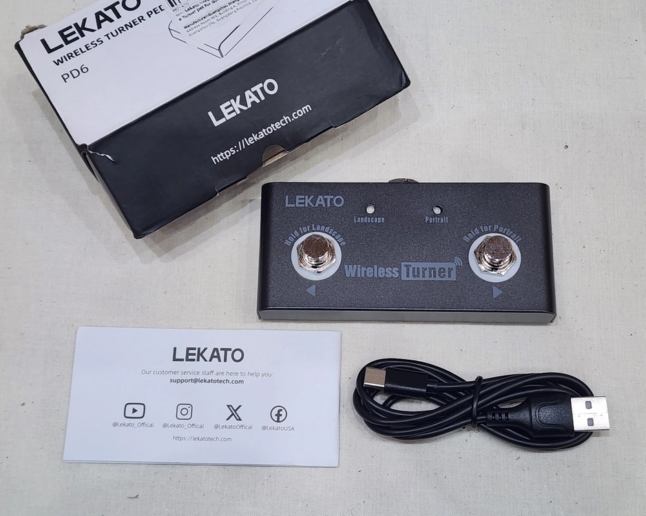 LEKATO 블루투스 페이지 터너 악보 넘기기 페달 이미지