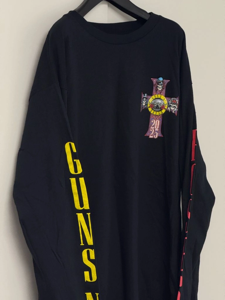 새제품 XXL / 건즈앤로지스 Guns N Roses 2025투어 내한 공식굿즈 롱슬리브티셔츠 이미지