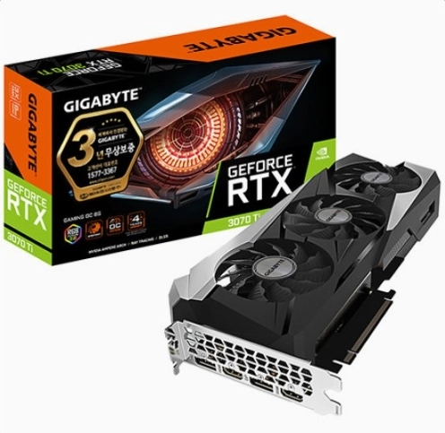 GIGABYTE 3070Ti 기가바이트 그래픽카드 이미지