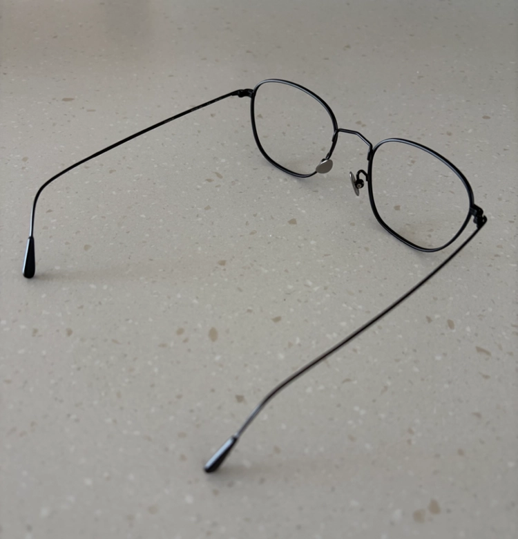 니시데카즈오 NK743 C6 무광 블랙 티타늄 안경 이미지
