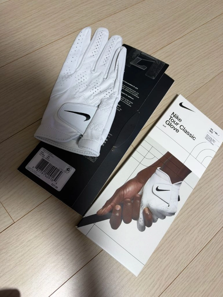 오른손 나이키 투어 클래식 골프 장갑 화이트 M 이미지