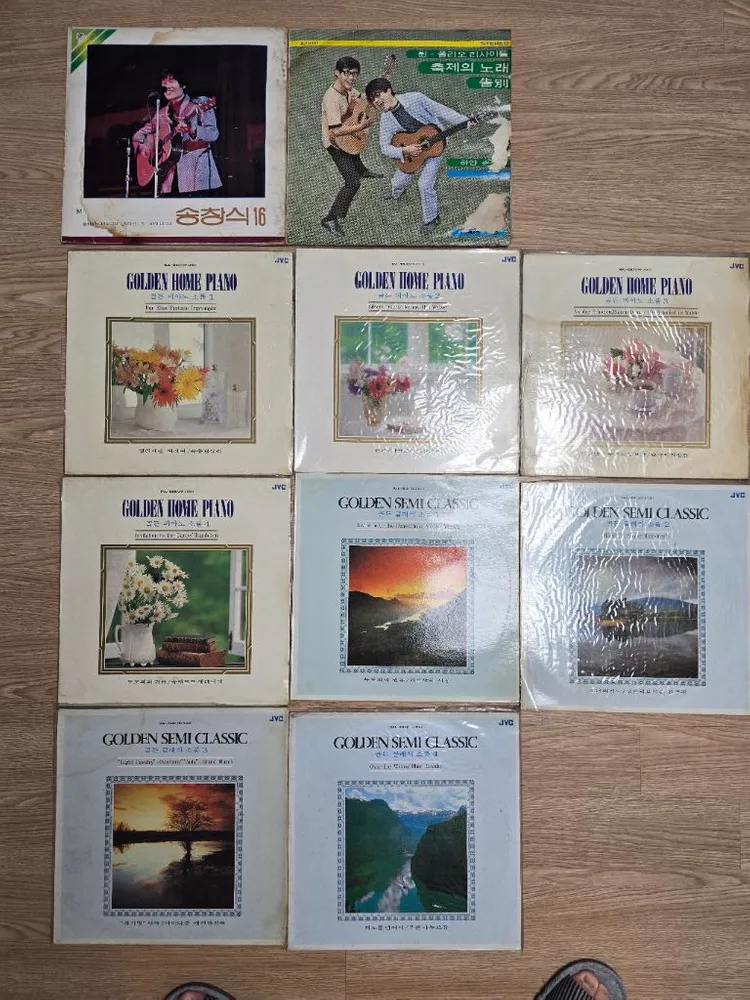 LP플레이어와 LP정리장 그리고 가요LP+팝송LP+피아노전집LP+오페라LP 팝니다 이미지