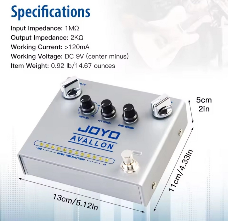 JOYO R-19 아발론 컴프레서 페달 (기타·베이스 이펙터) 이미지