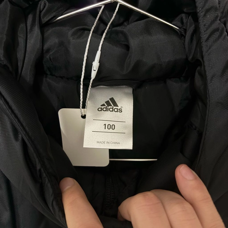 아디다스 남성 로고 후드 패딩 점퍼 L/100 이미지