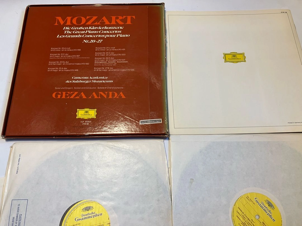 수입4LP) 모차르트 피아노 협주곡 전집 LP (게자 안다) 이미지