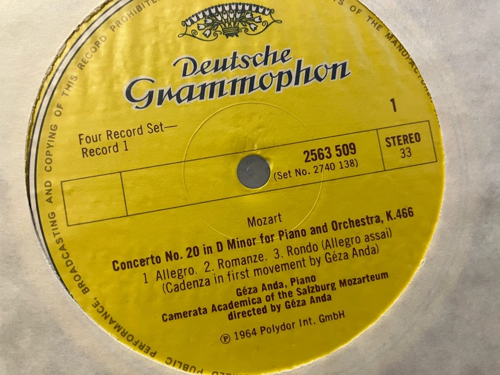 수입4LP) 모차르트 피아노 협주곡 전집 LP (게자 안다) 이미지