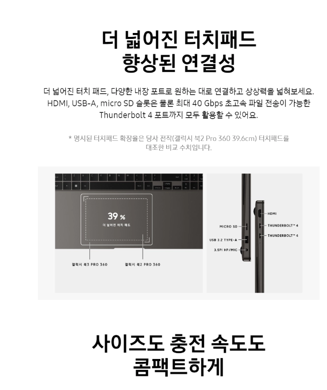 <급처>2023년 16인치터치 삼성 갤럭시북3프로 360 노트북 I7 이미지