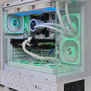 (9850X3D 새제품 수랭 화이트 반본체)9800X3D, 32GB,수랭,1000W GOLD, 방송게이밍컴퓨터본체 이미지