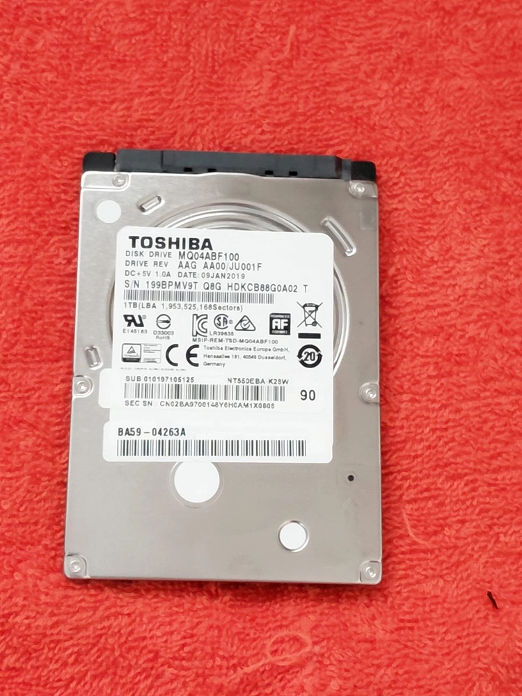 노트북 하드 도시바 HDD 1TB 2.5인치 슬림 이미지