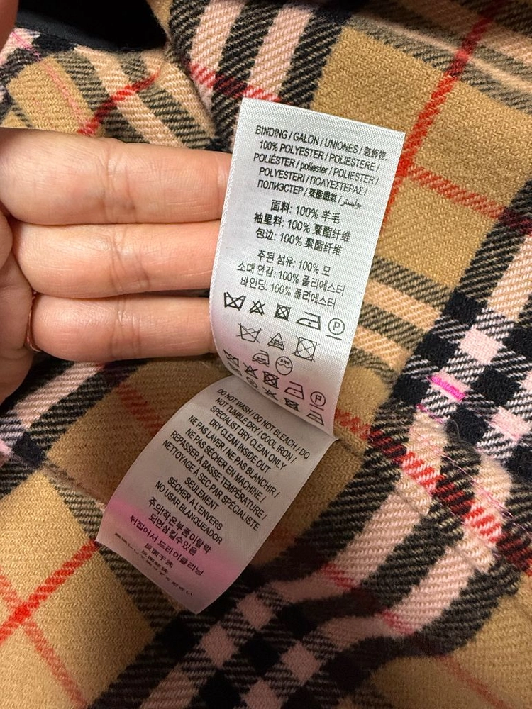 버버리 키즈 핑크 더플 코트6y 이미지