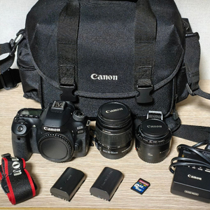 캐논 80D 카메라 렌즈 2개 포함 이미지