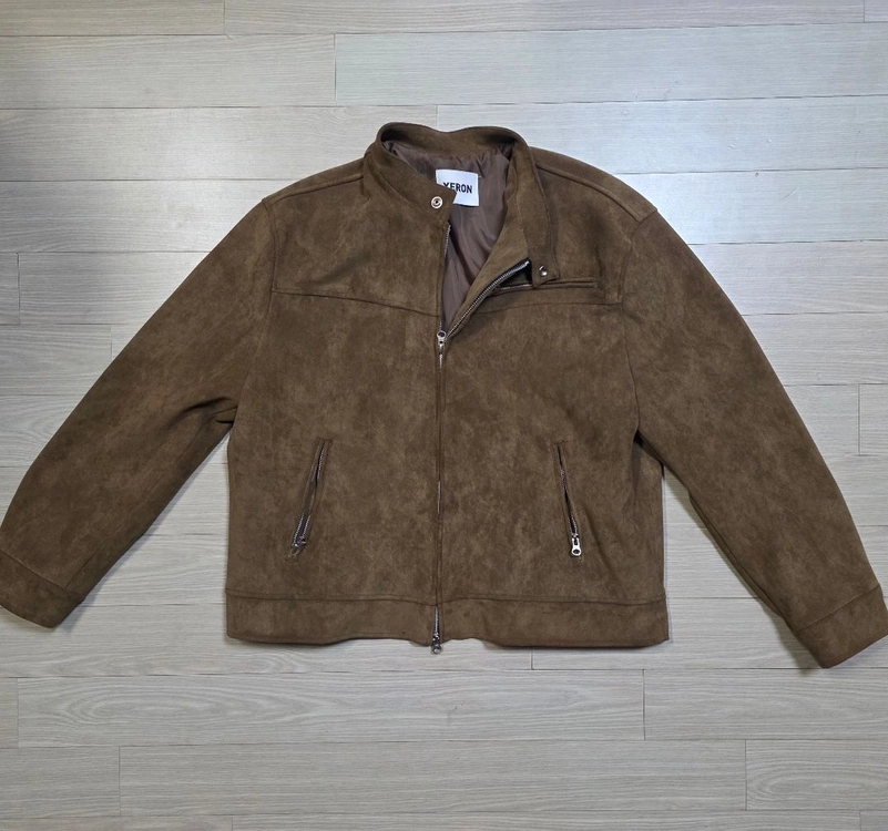 남성 Free M~XL 제론 XERON 브라운 스웨이드 자켓 바이커 라이더 자켓 이미지
