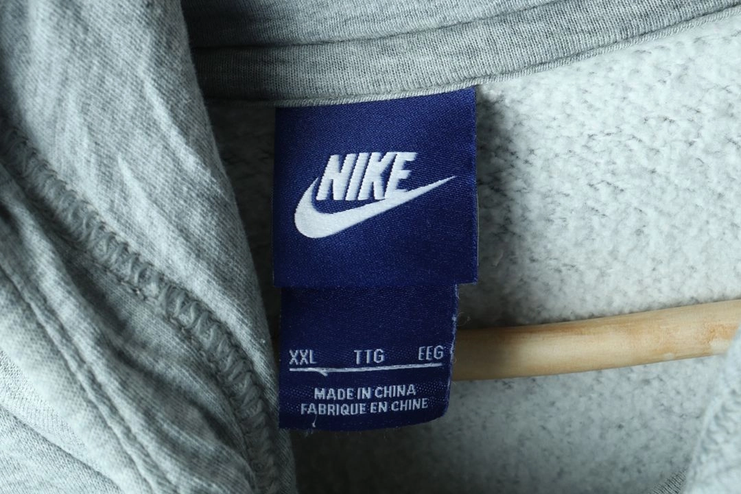 (2XL) 나이키 후드집업 빅사이즈 그레이 기모 이미지