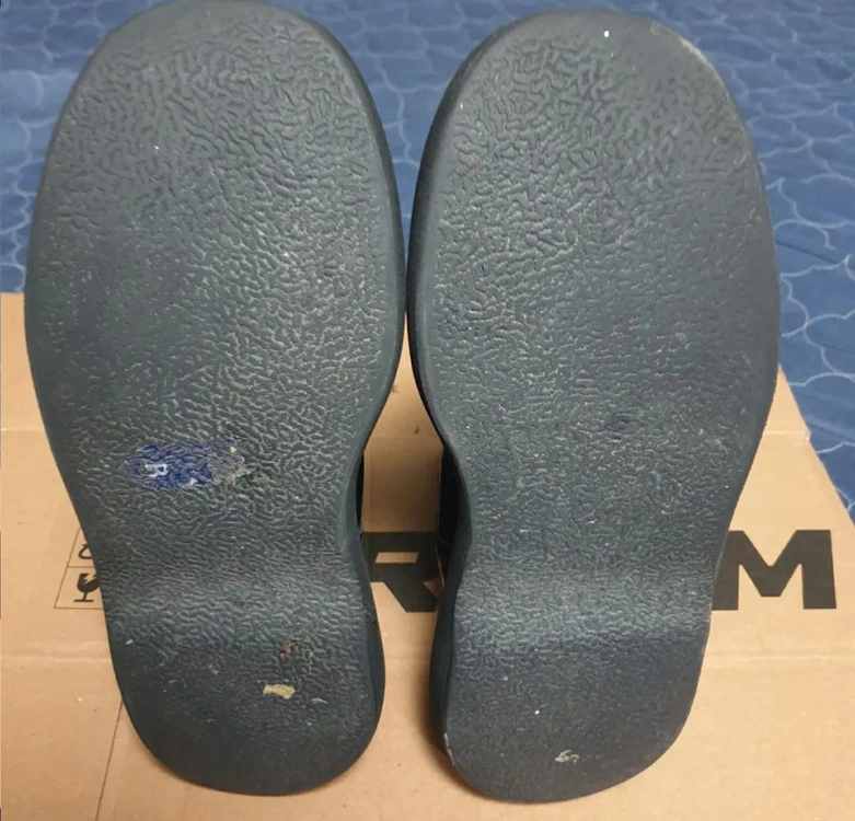 PLS 플리징 M_SB_2100 소가죽 스퀘어토 삭스형 워커 부츠 블랙 (265) -굽5.5cm 이미지