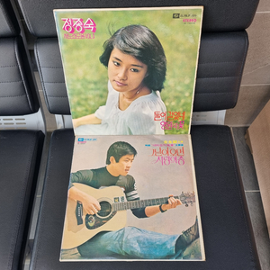 정종숙(둘이 걸었네/영원의꽃), 전영록(그날이 오면/사랑의 종) 2장 LP. 이미지