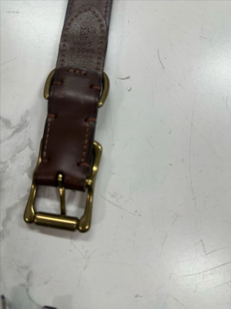 상태 최상 정품 POLO 폴로 랄프로렌 엔티크 황동 브라질리언 가죽 벨트 40인치 팝니다 이미지