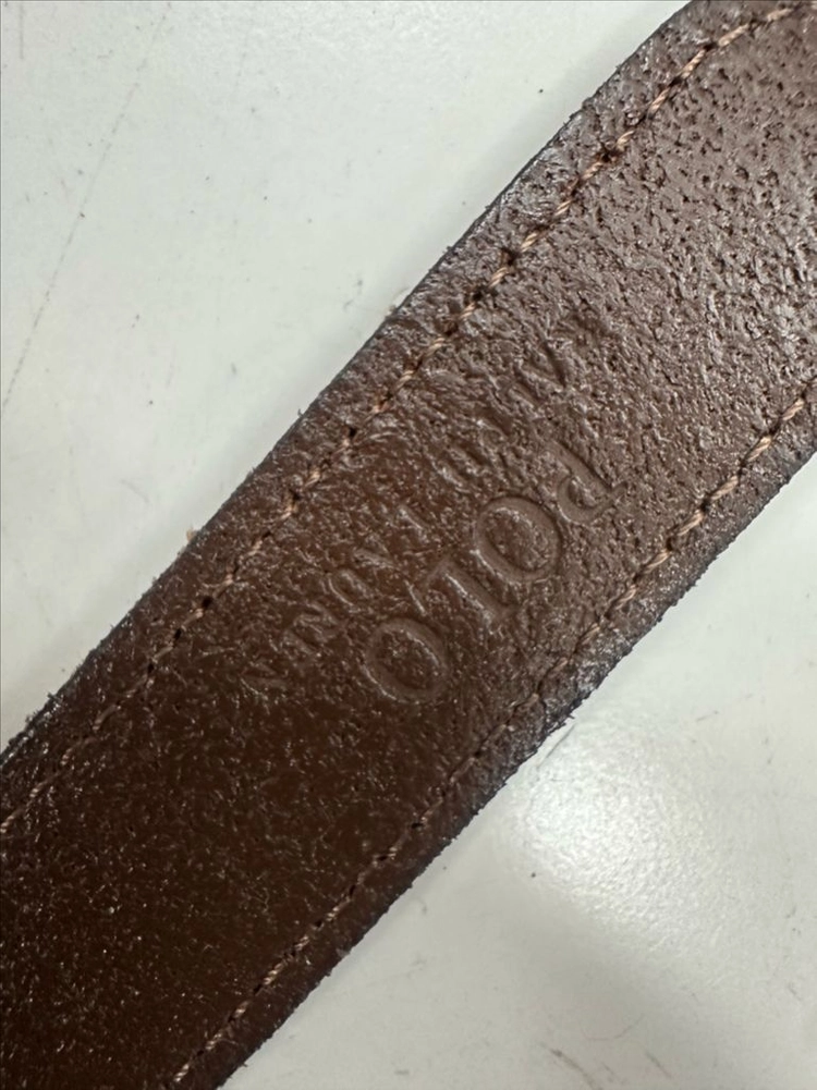 상태 최상 정품 POLO 폴로 랄프로렌 엔티크 황동 브라질리언 가죽 벨트 40인치 팝니다 이미지