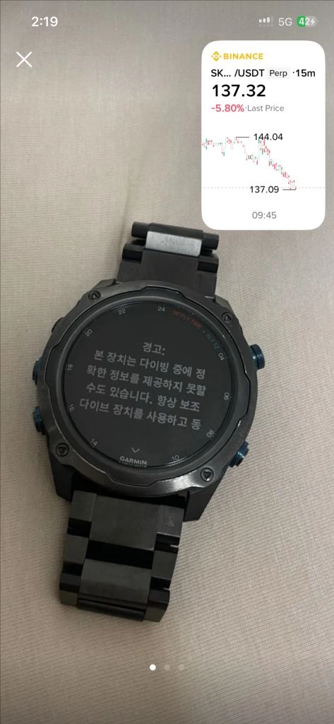 가민mk2i 다이빙 컴퓨터 시계 정가 180 쿨거네고 이미지