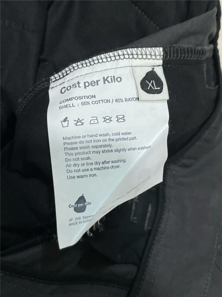 코스트퍼킬로 스크로우 핀턱 코튼 슬랙스 팬츠 XL 이미지
