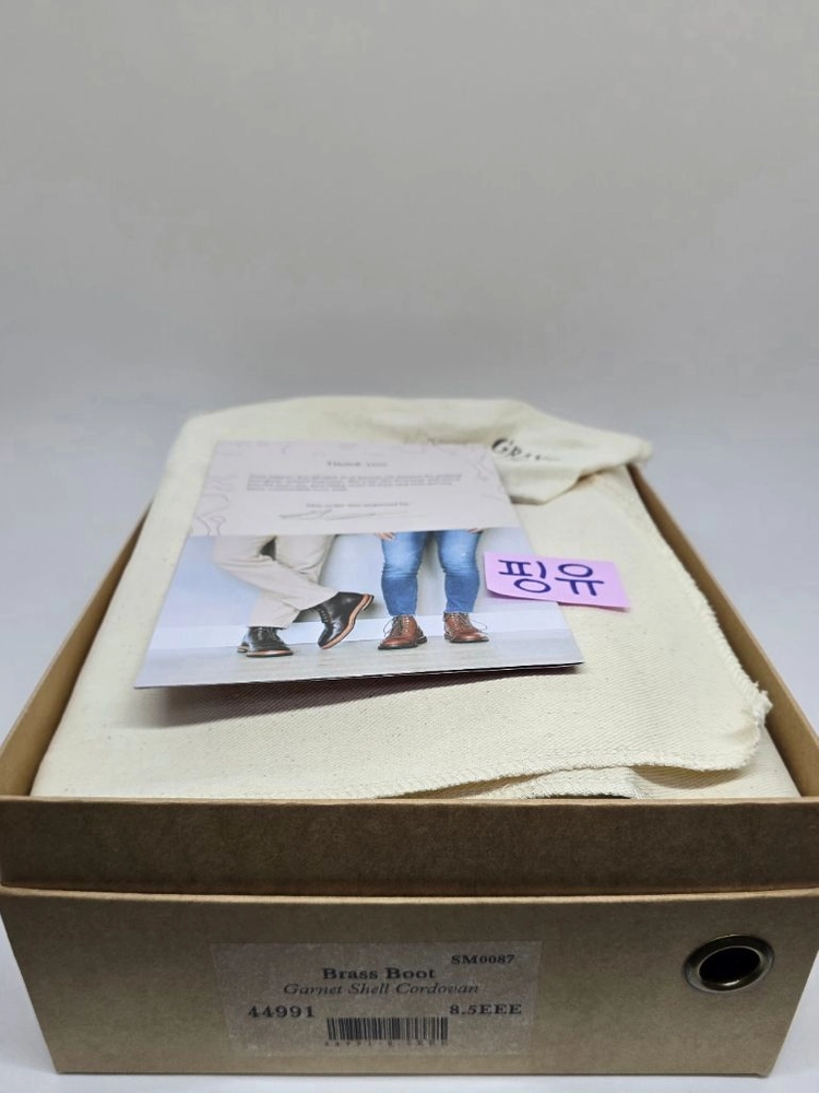 미사용 / 그랜트스톤 브라스 부츠 가넷 쉘 코도반 / 8.5eee 이미지