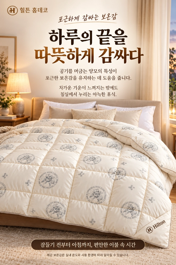 세제품 힐튼 홈데코 호주산 프리미엄 천연 호텔 양모이불 이미지