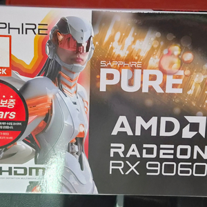 SAPPHIER PURE RX9060XT OC 16GB 화이트 미개봉 팝니다. 이미지