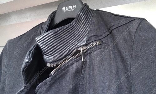 디젤 여성 소가죽배색 데님코트 2XS 이미지