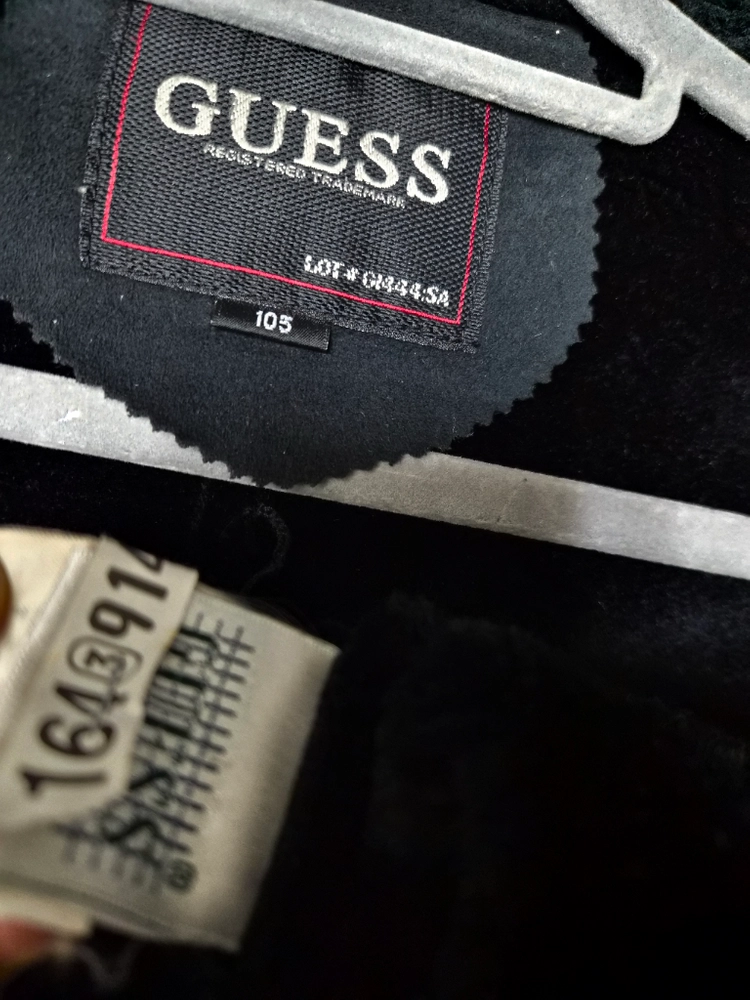 드라이완료! Guess 블랙 스웨이드 퍼 안감 자켓 105 이미지