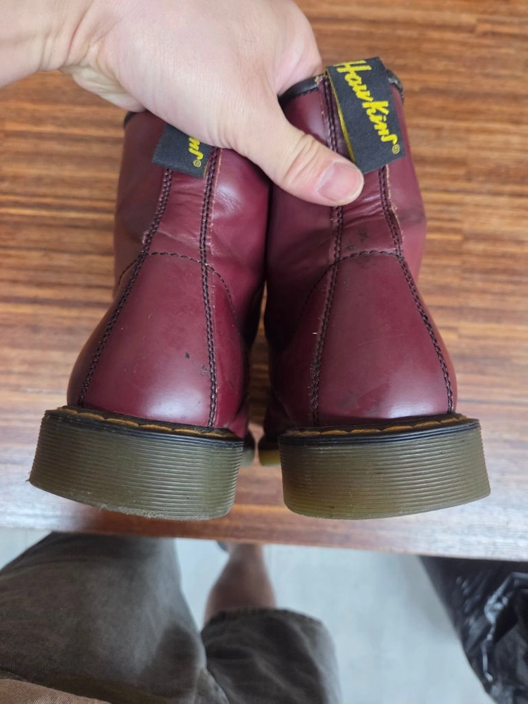 호킨스 8인치 체리레드 버건디 워커 부츠 260 이미지
