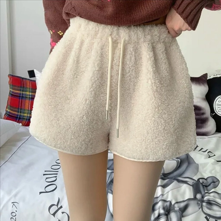 양털 뽀글이 밴딩 반바지 숏팬츠 이미지