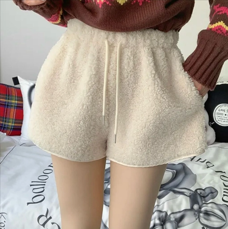양털 뽀글이 밴딩 반바지 숏팬츠 이미지