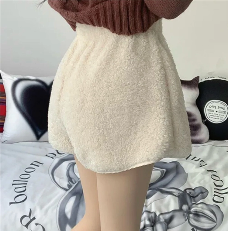 양털 뽀글이 밴딩 반바지 숏팬츠 이미지