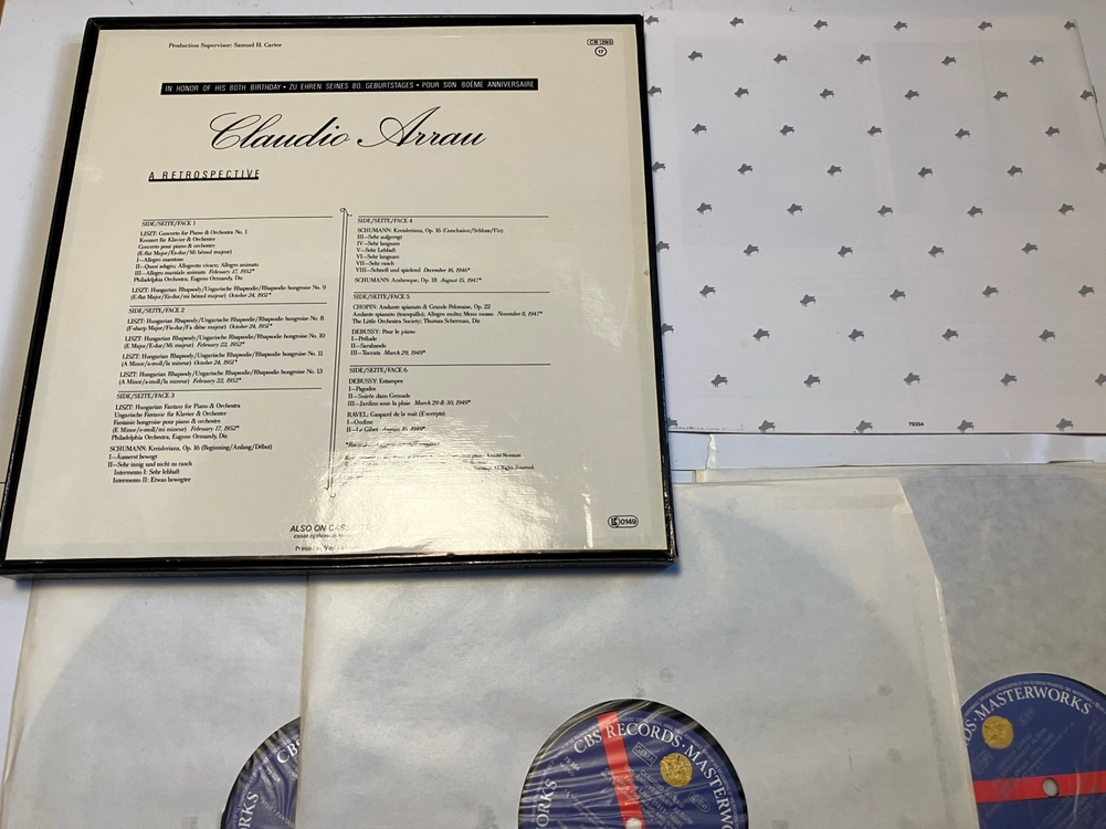 독일초반 3LP) 클라우디오 아라우 80주년 기념 앨범 LP 이미지