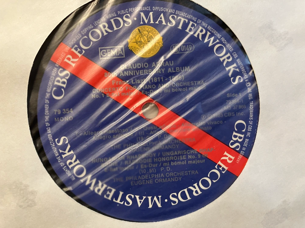 독일초반 3LP) 클라우디오 아라우 80주년 기념 앨범 LP 이미지