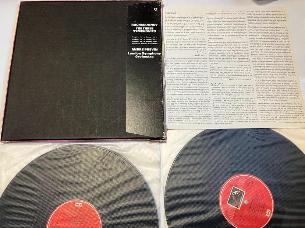 초반3LP) 라흐마니노프 3개의 교향곡 LP (안드레 프레빈) 이미지